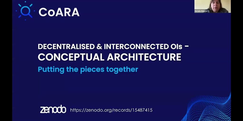 CoARA WG OI4RRA Sub 2 Webinar: Towards Open Infrastructures: Introducing the Conceptual Architecture
